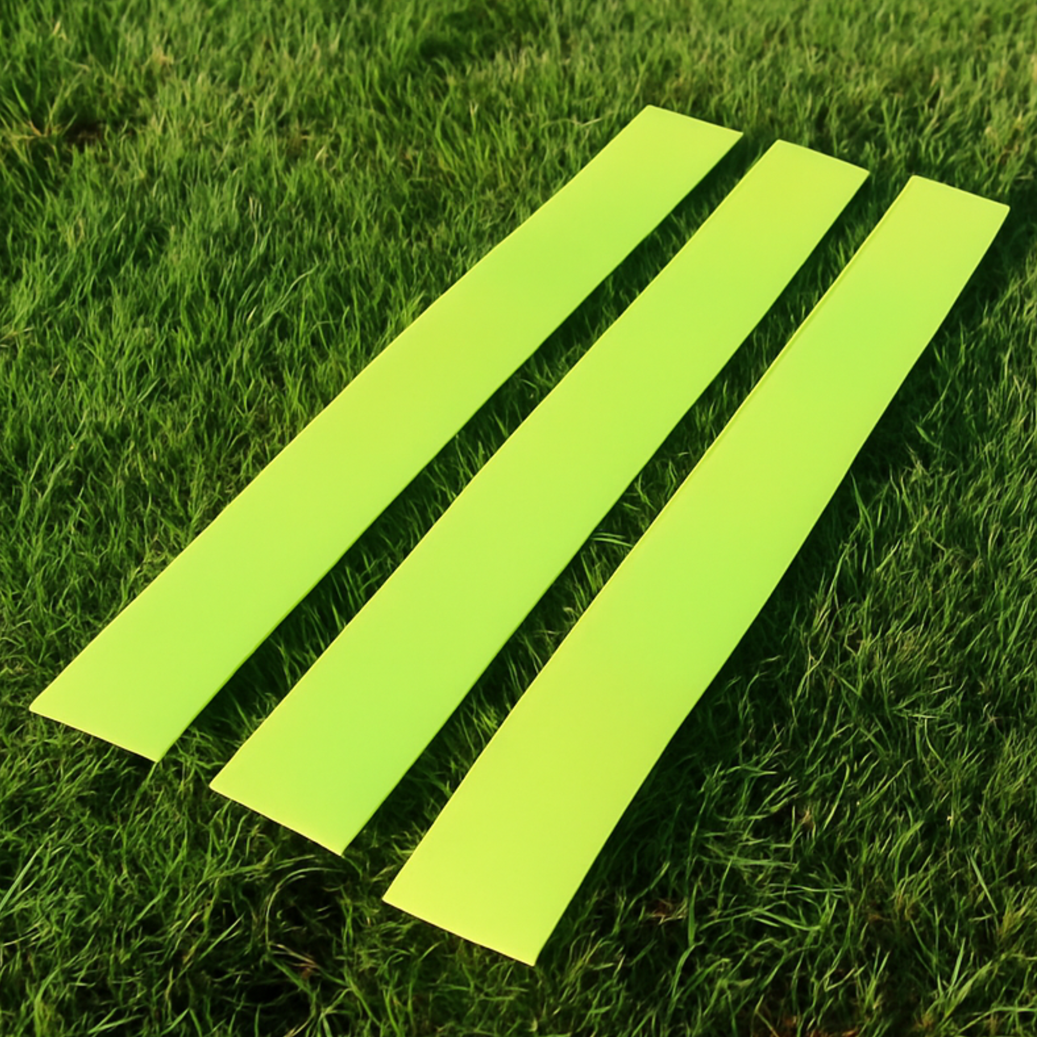Speed Agility Ladder Flat Markers - 10-Piece 50cm Fluorescent Yellow Non-Slip Training