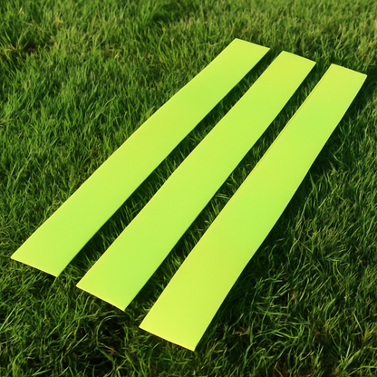 Speed Agility Ladder Flat Markers - 10-Piece 50cm Fluorescent Yellow Non-Slip Training