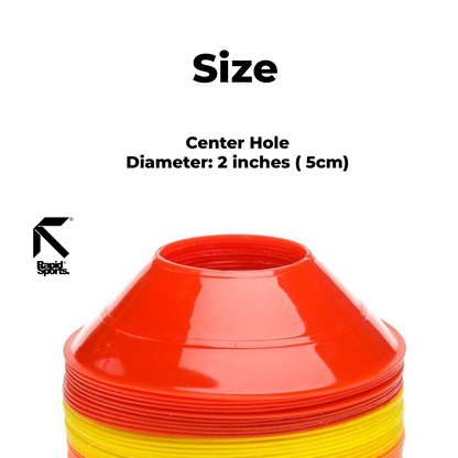 Mini Cones Set 60 pcs Saucer Markers