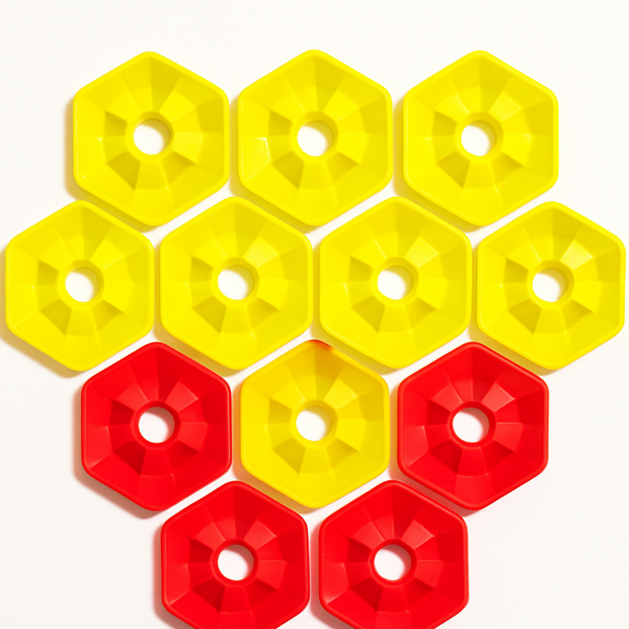 Hexagon Cone with Hurdle Pole Set ( 8 cones & 4 Agility Poles)