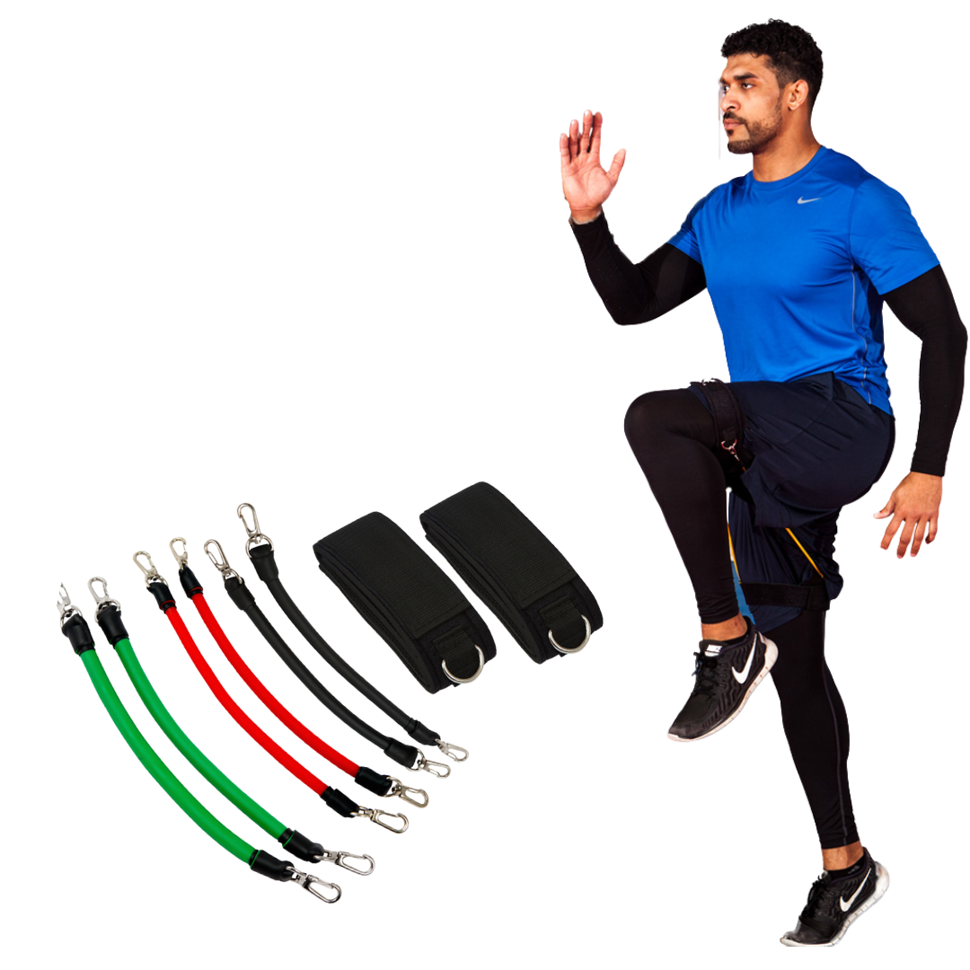 RAPID Kinetic Resistance Leg Band Set – Adjustable Leg Straps