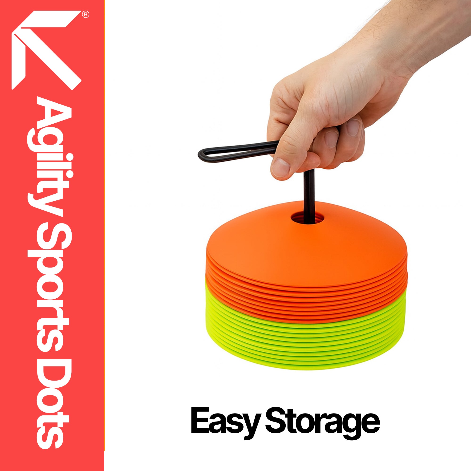 RAPID 24-Pack Agility Disc Markers with Carry Handle
