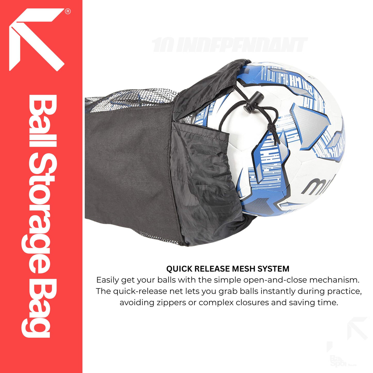  Black Ball Nylon Mesh Sack for Football