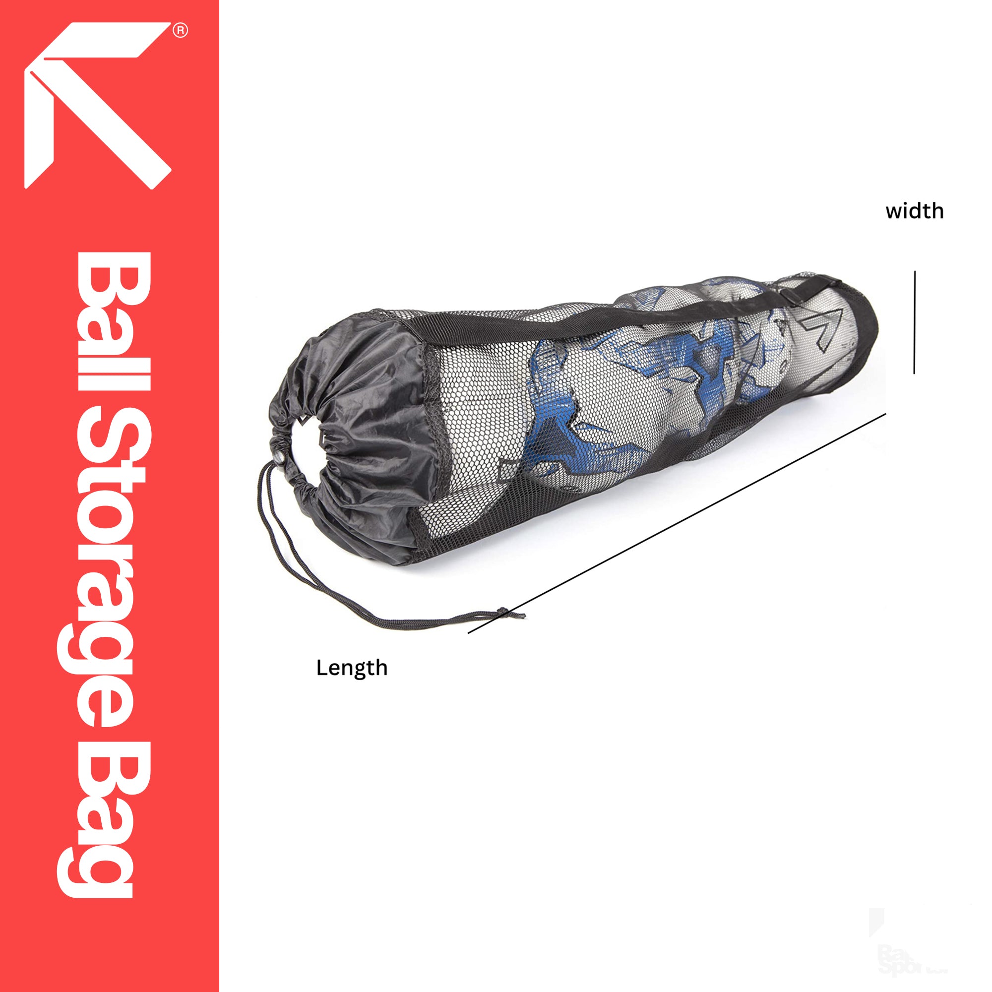  Black Ball Nylon Mesh Sack for Football