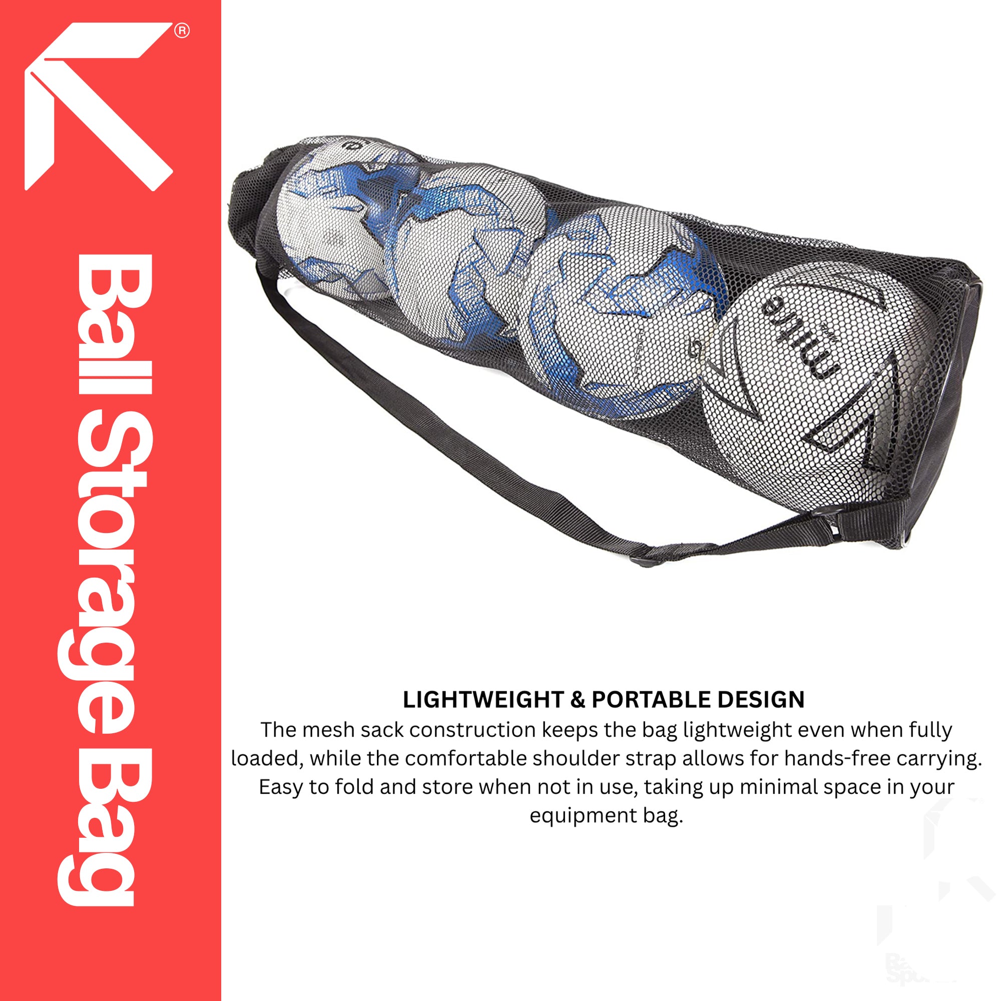  Black Ball Nylon Mesh Sack for Football