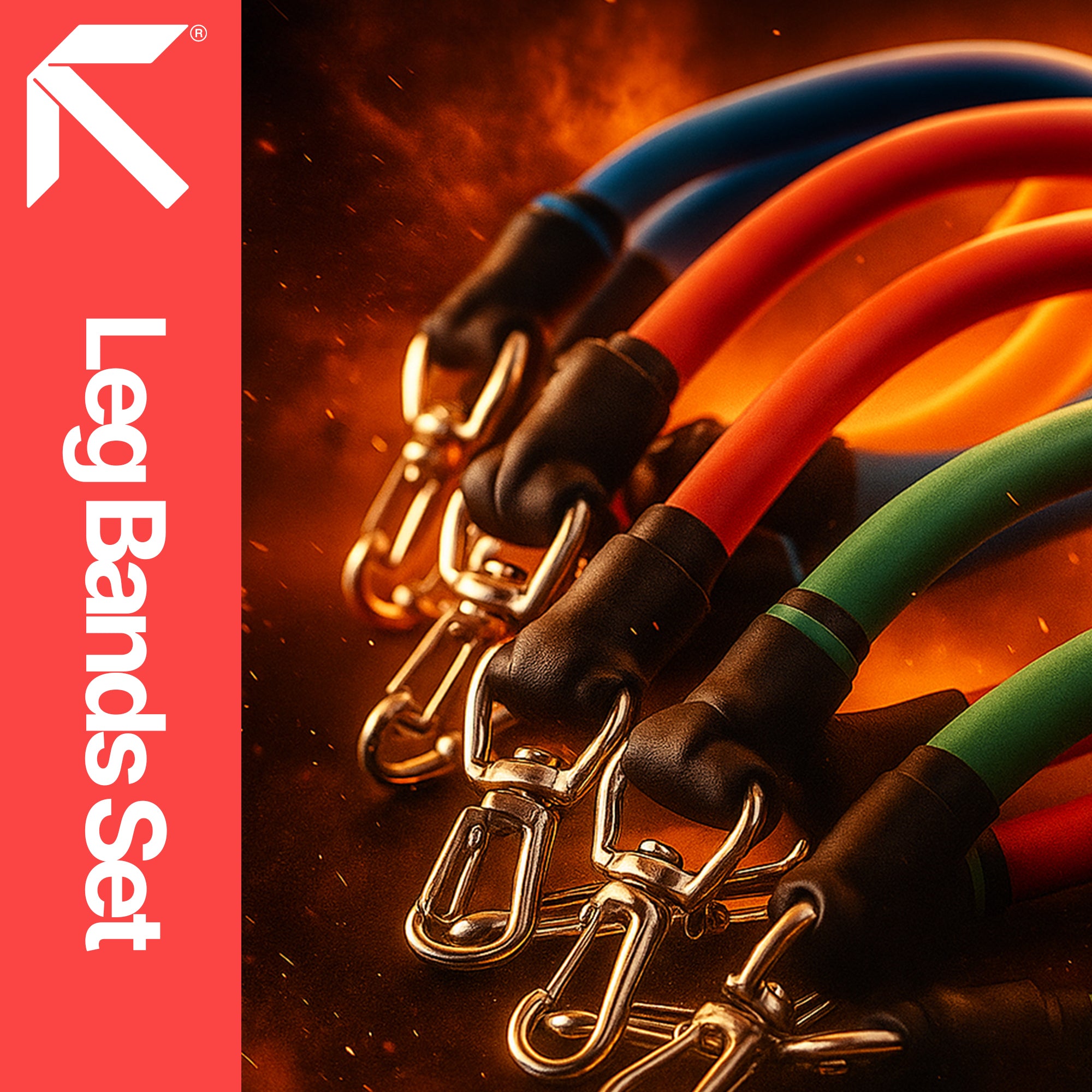 RAPID Kinetic Resistance Leg Band Set – Adjustable Leg Straps