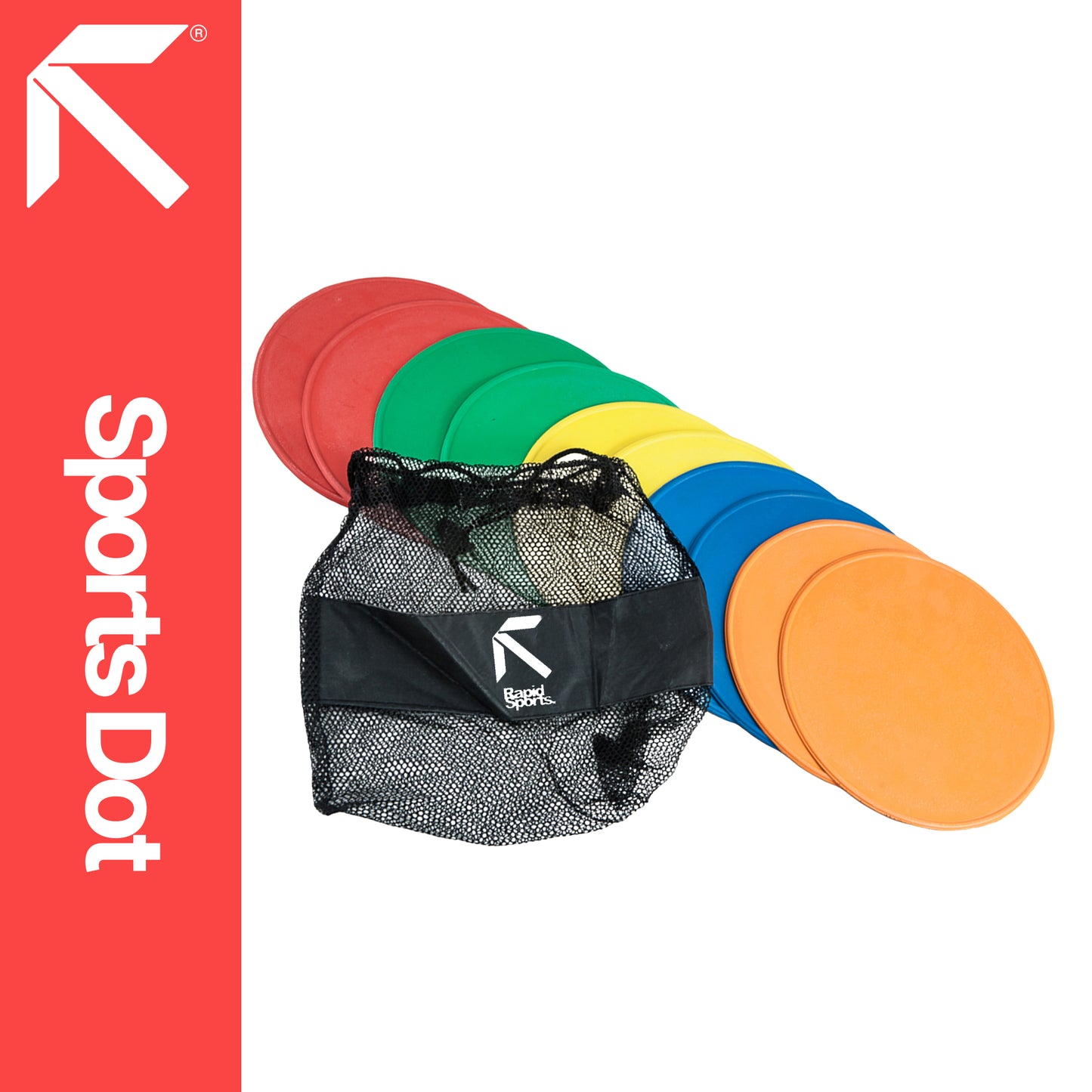 Agility Sports Non-Slip Flat Disc Markers (Indoor & Outdoor Use)