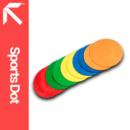 Agility Sports Non-Slip Flat Disc Markers (Indoor & Outdoor Use)