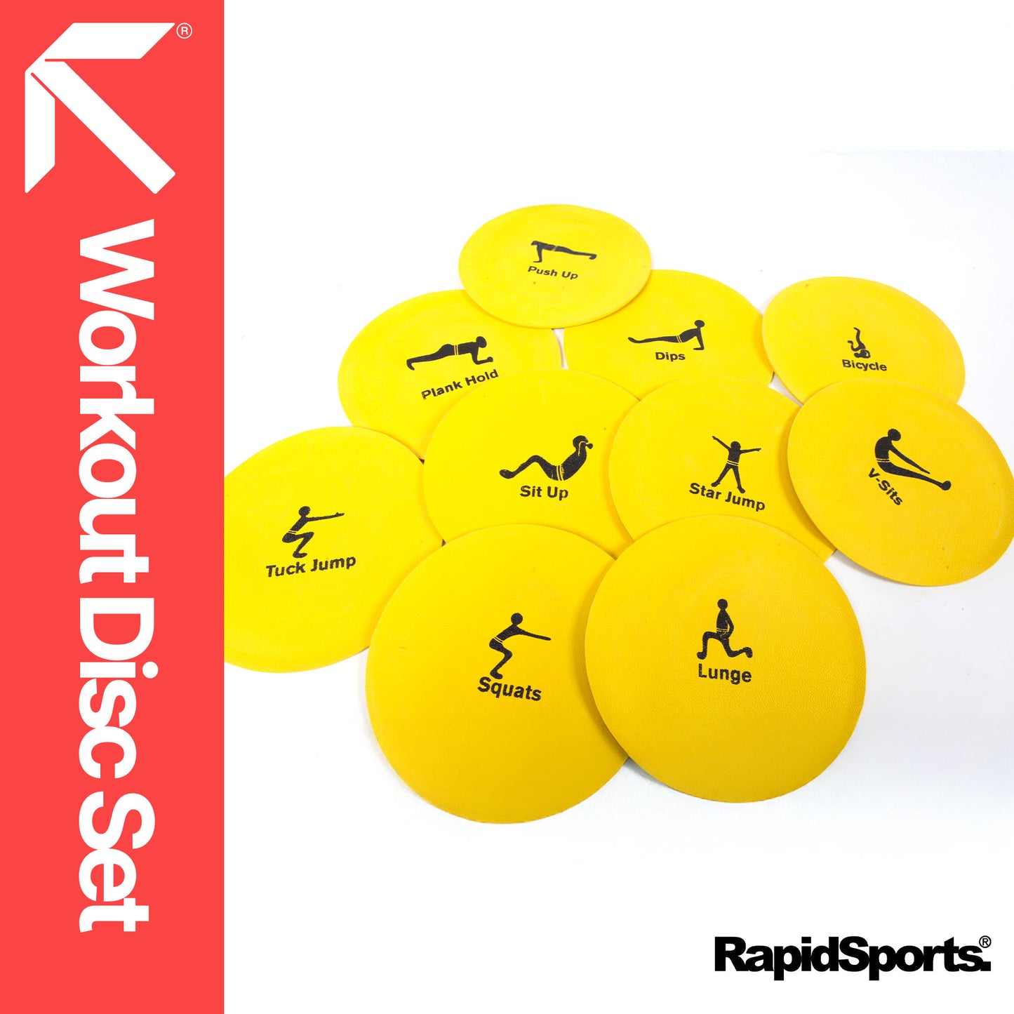 RAPID Set of 10 Non‑Slip Workout Disc Markers