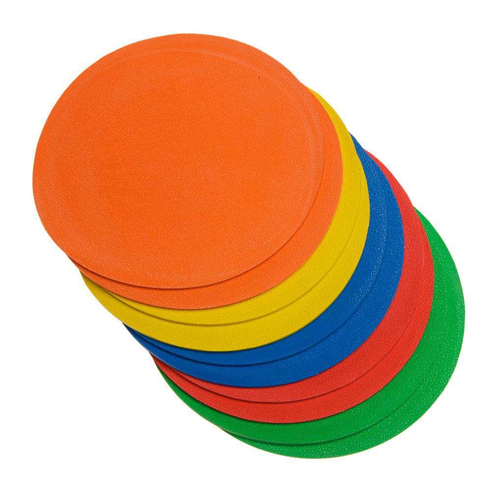 FH Flat Disc Markers Non Slip Set of 10 - Fitness Health