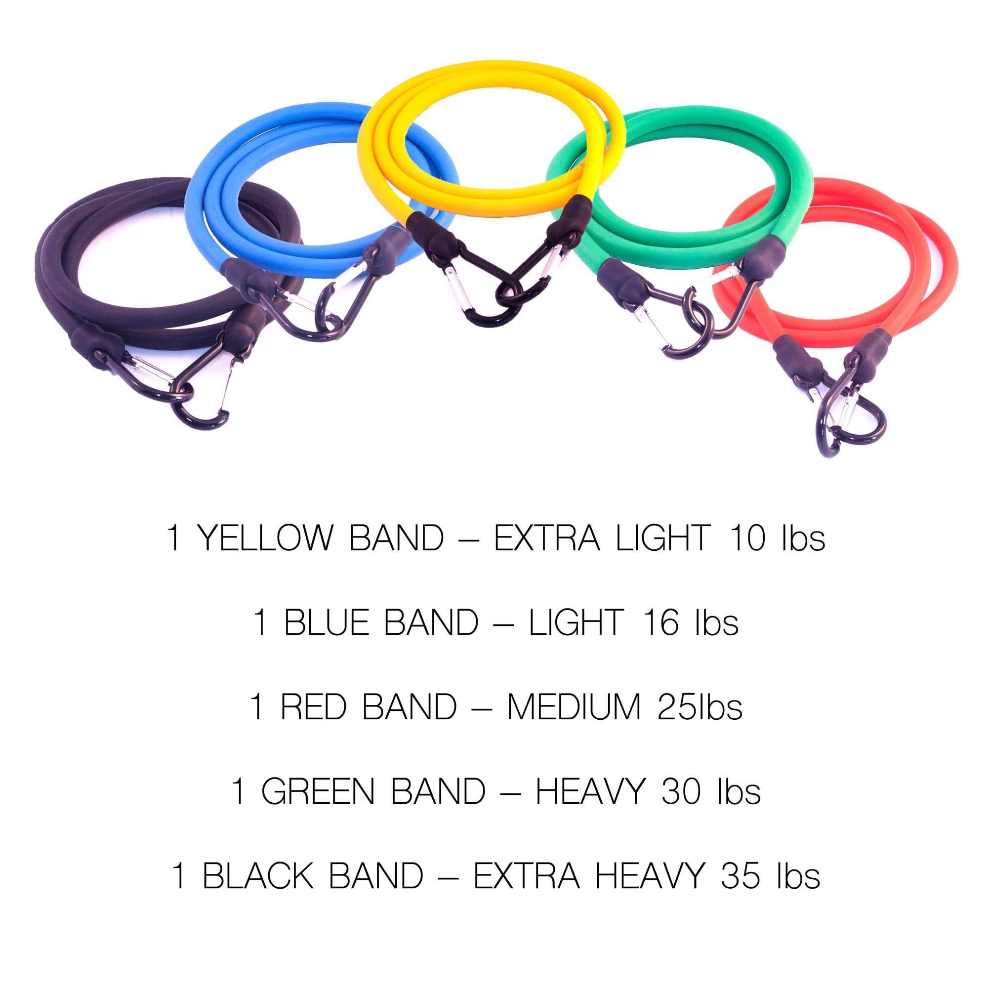 Exercise Band Set 11 pcs - FH Pro Advanced Resistance - Fitness Health