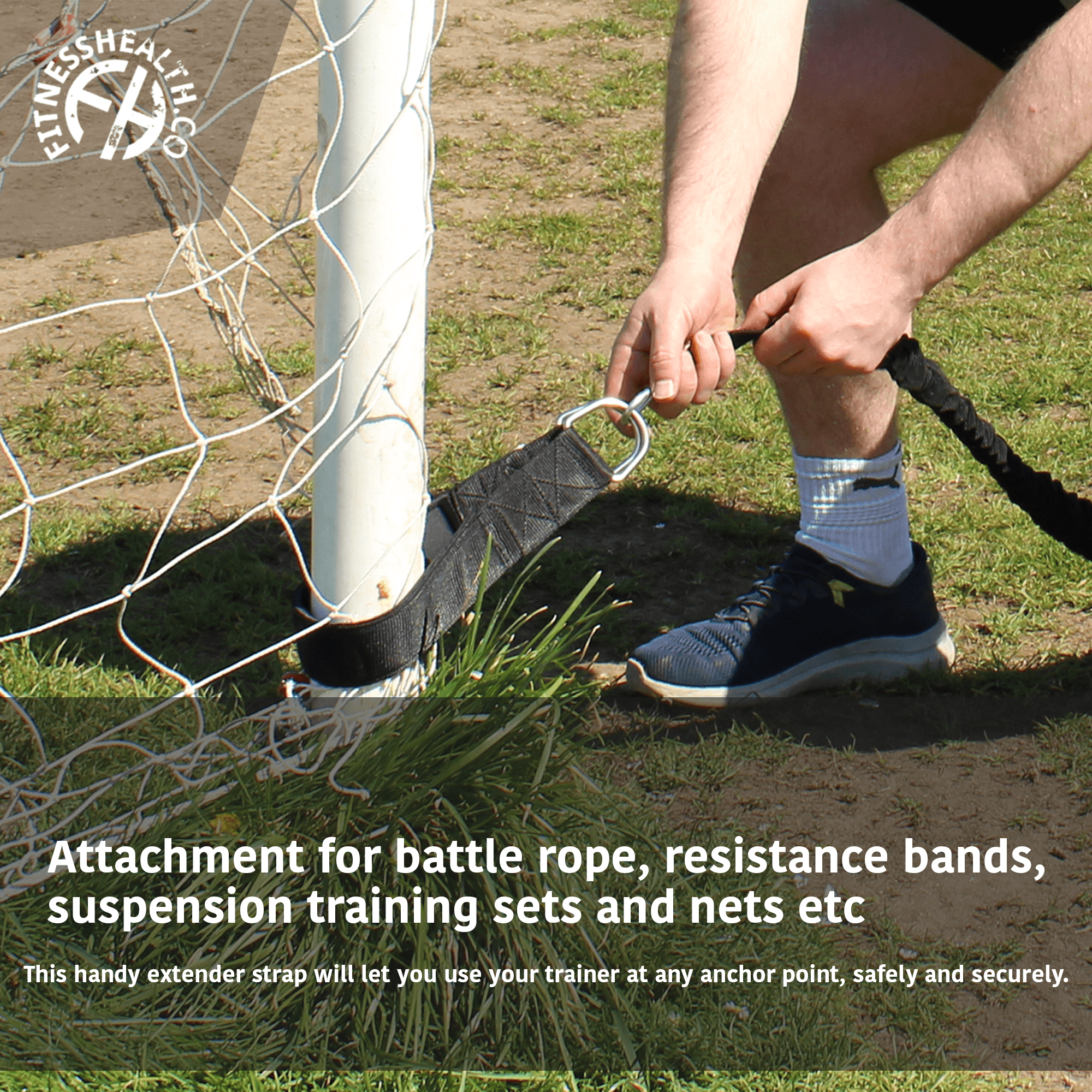 Extension for Suspension Training - Battle Rope Pole/Wall Anchor Attachment - Fitness Health