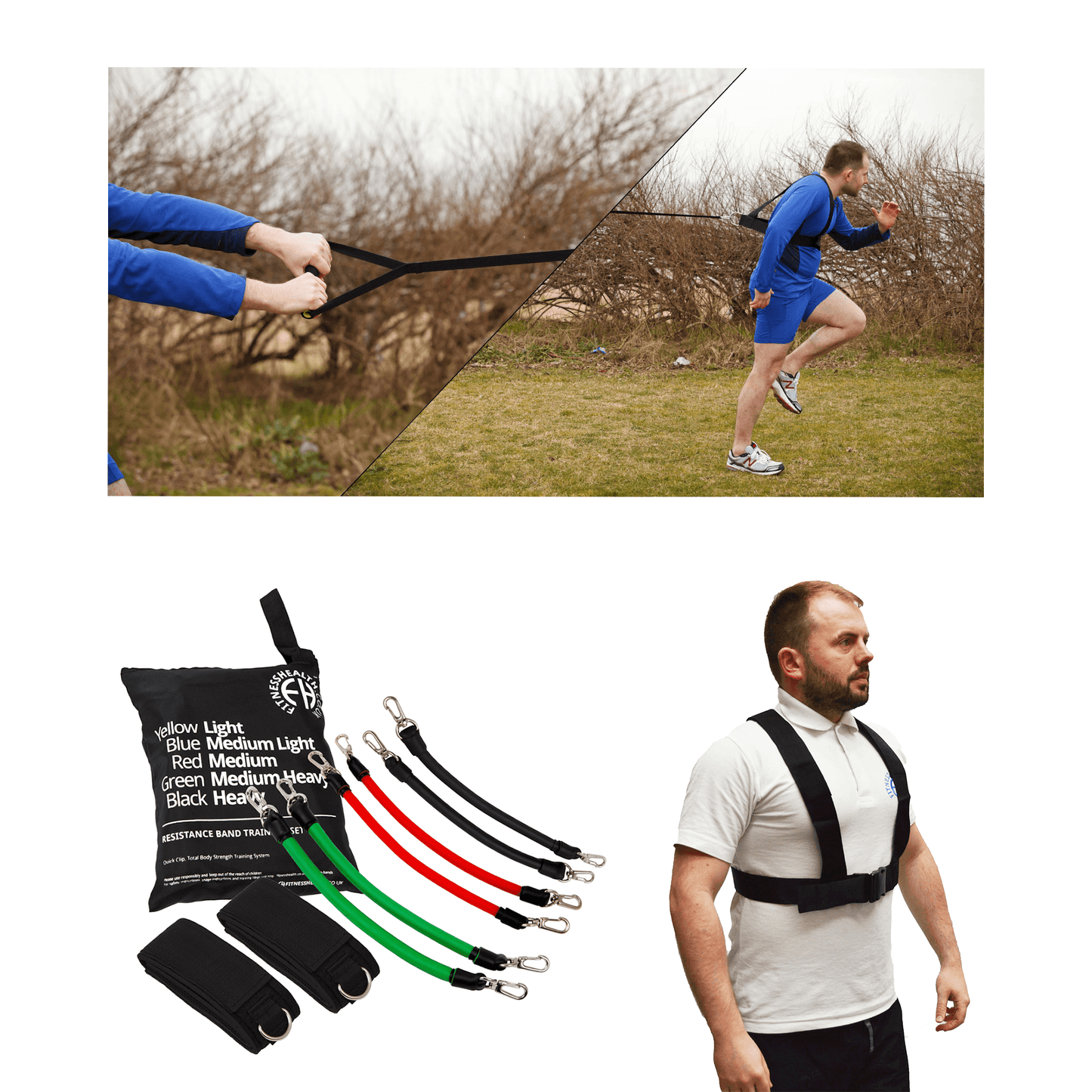 Extreme Sprint Training Harness - Leg Resistance Bands - Fitness Health