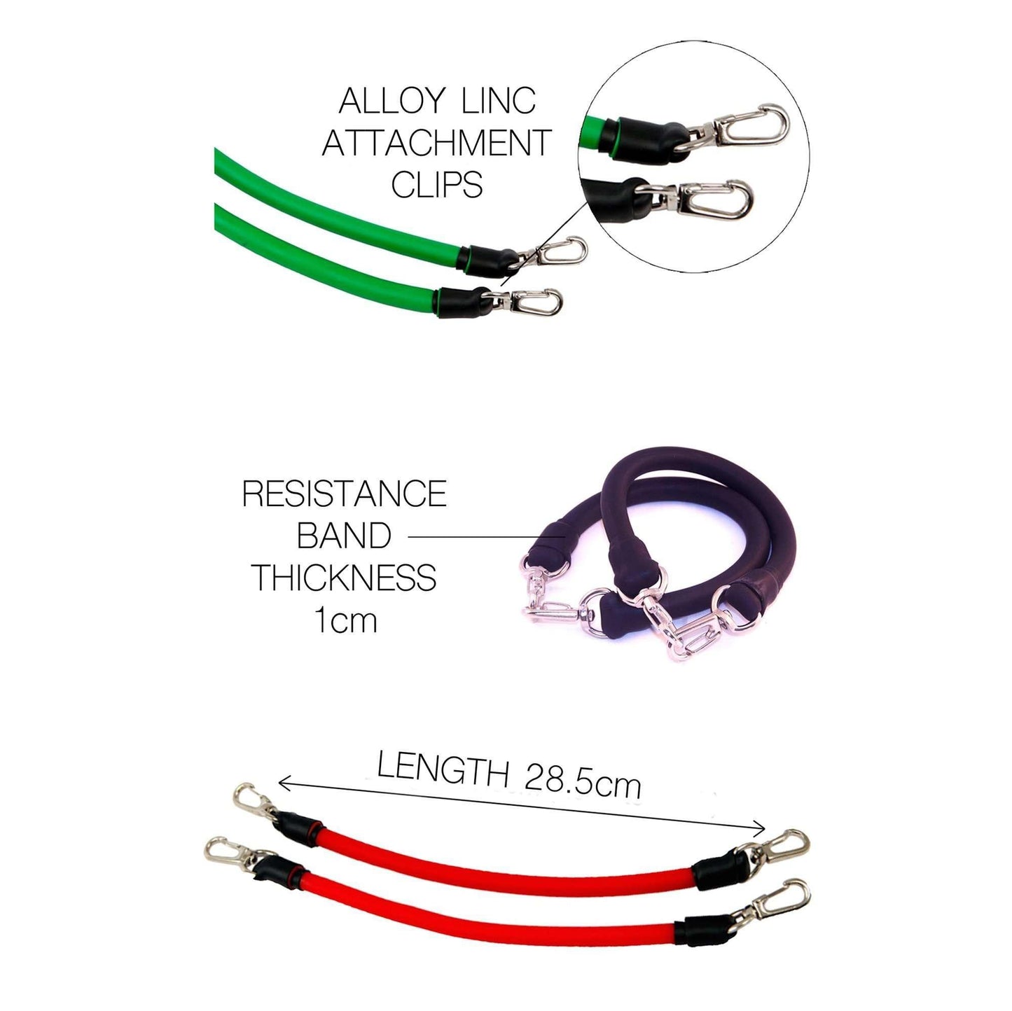 FH Extreme Resistance Bands Exercise Leg Band Set 13 pcs - Fitness Health