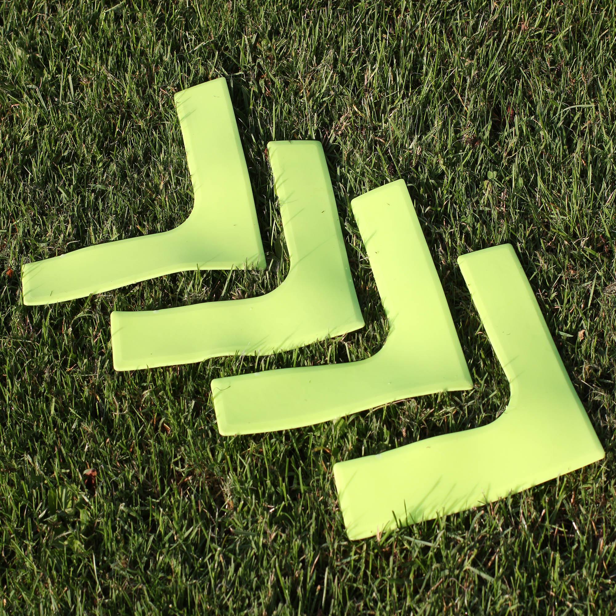 Flat Rubber Arrow Corner Disc Non Slip Set of 4 - Fitness Health