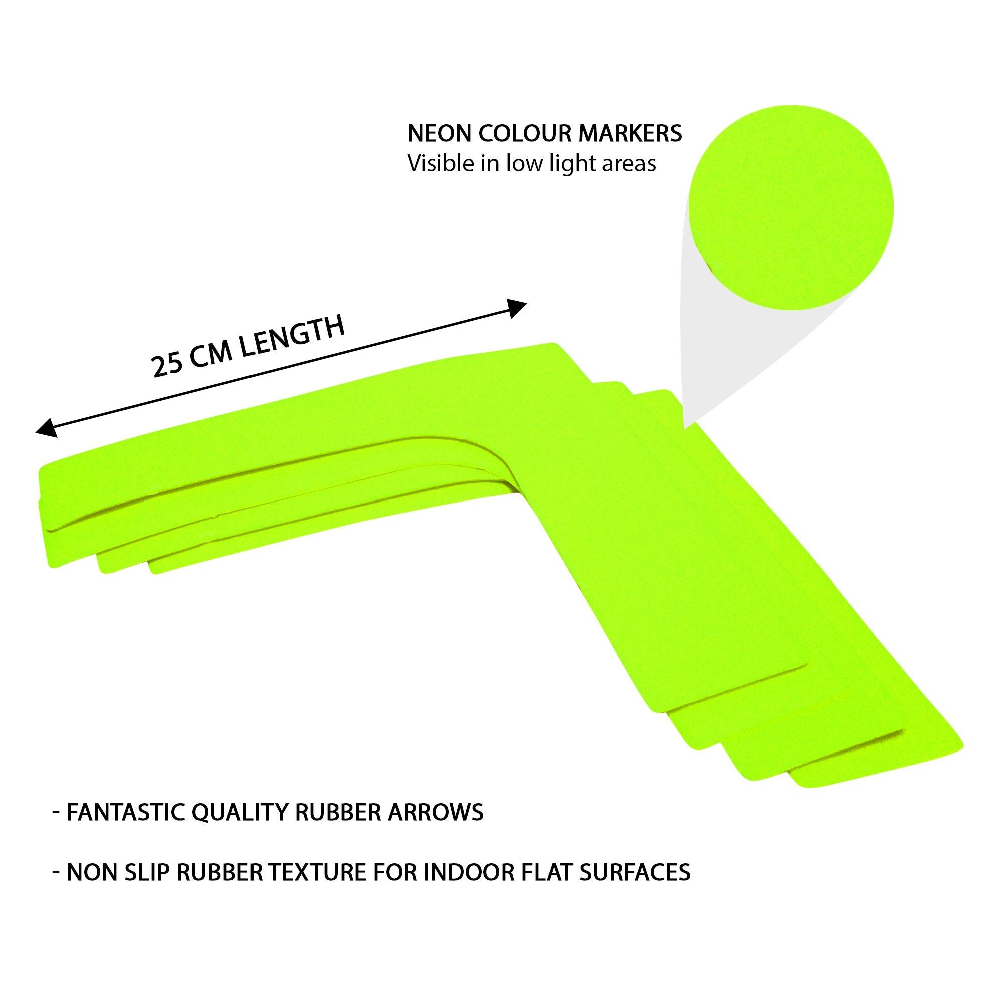 Flat Rubber Arrow Corner Disc Non Slip Set of 4 - Fitness Health