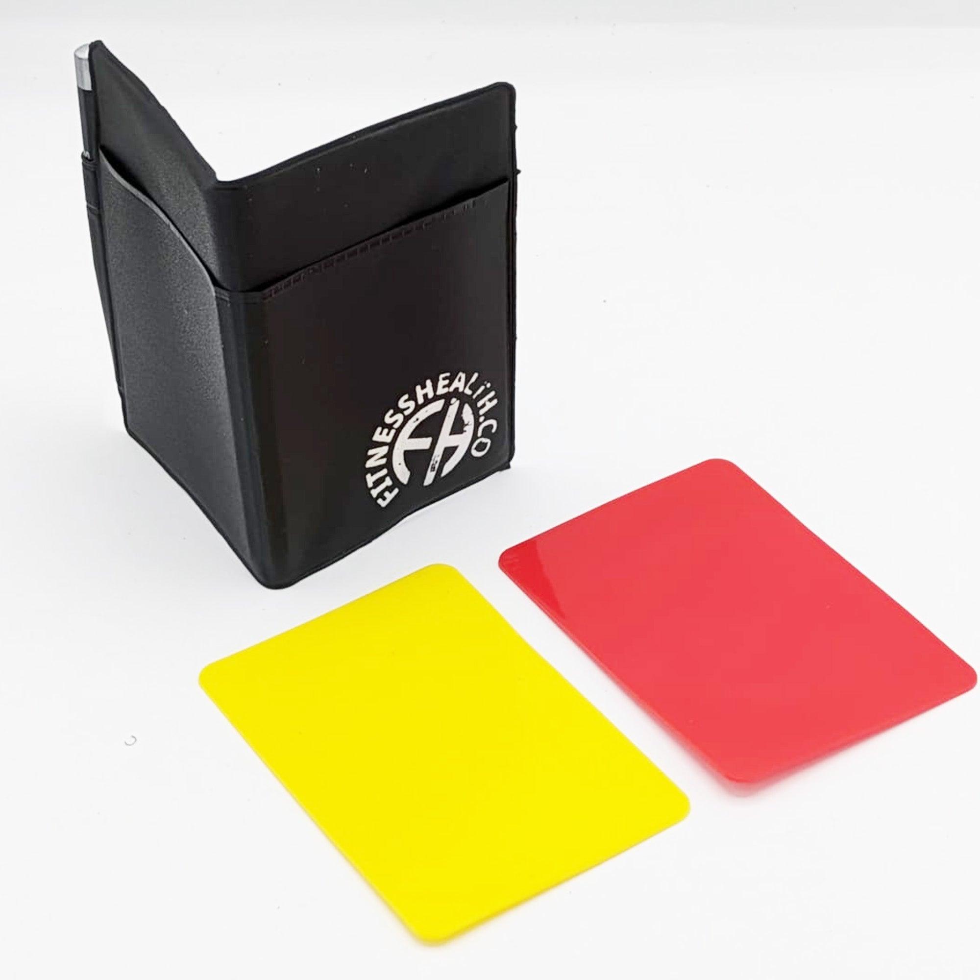 Football Referee Cards Red/Yellow Refs Wallet - Fitness Health
