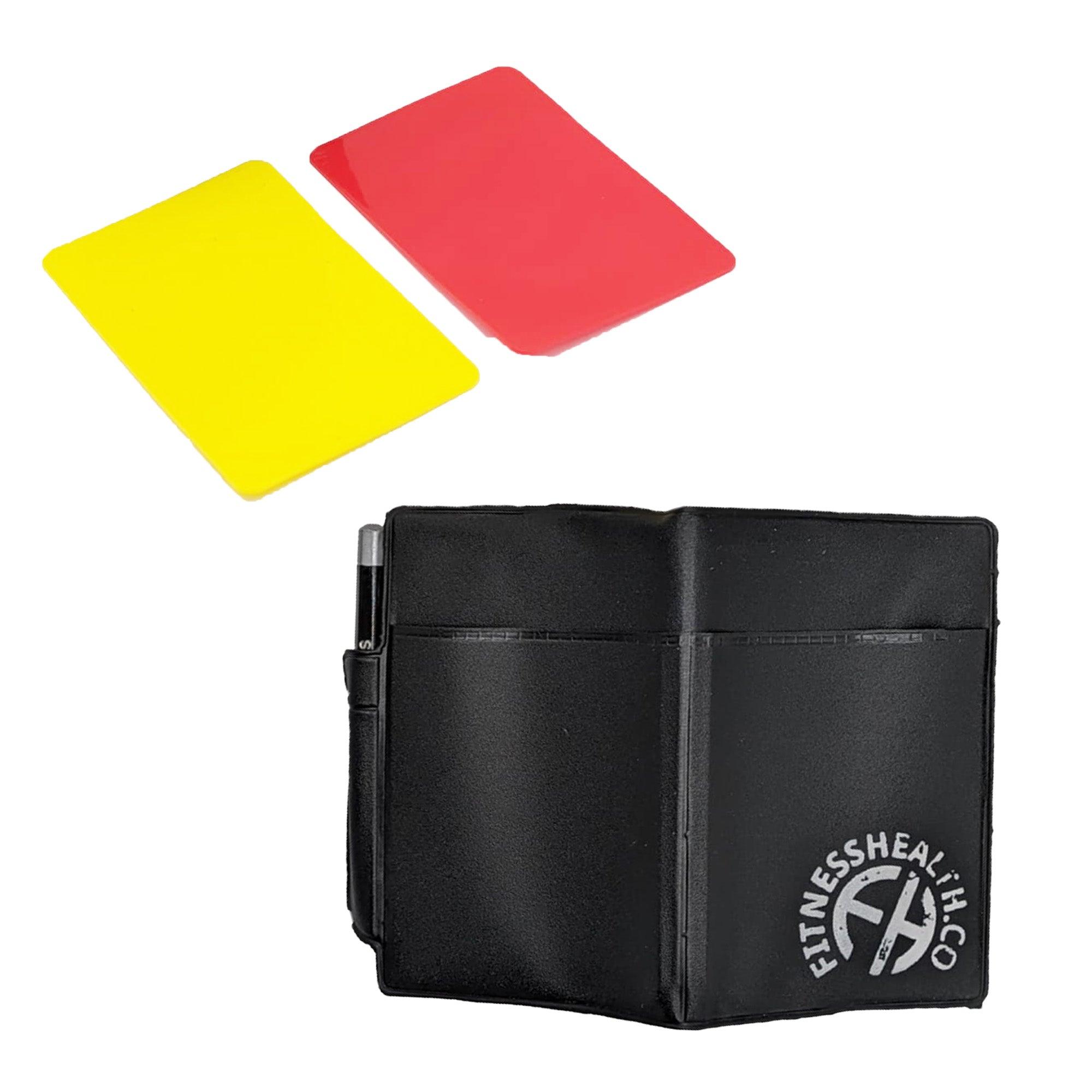 Football Referee Cards Red/Yellow Refs Wallet - Fitness Health