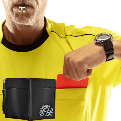 Football Referee Cards Red/Yellow Refs Wallet - Fitness Health