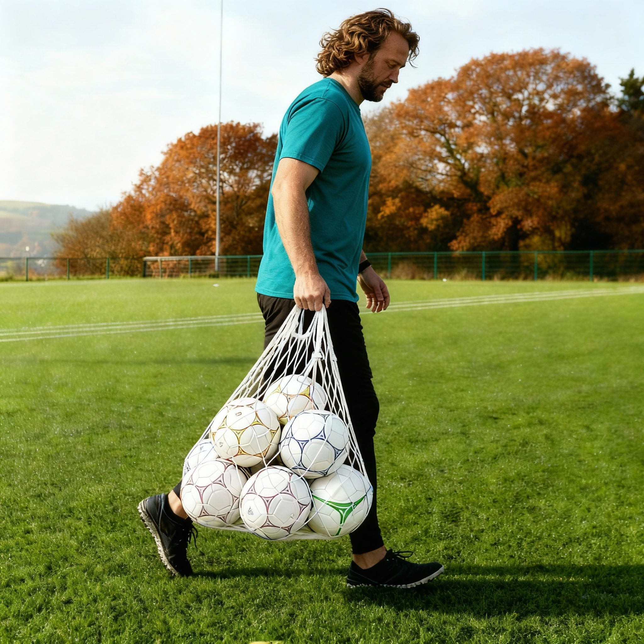 Football Ball Mesh Carry Sack Soccer Training