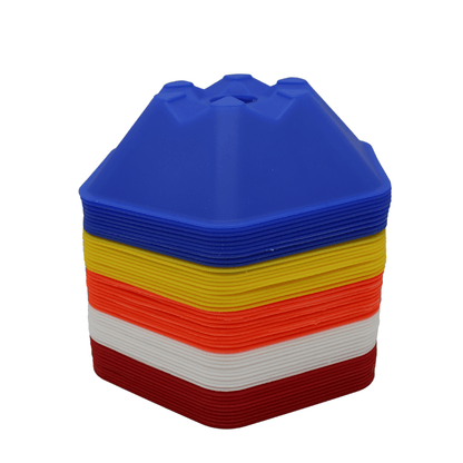 Hexagon Cones for Speed Agility Training  50 Set - Fitness Health