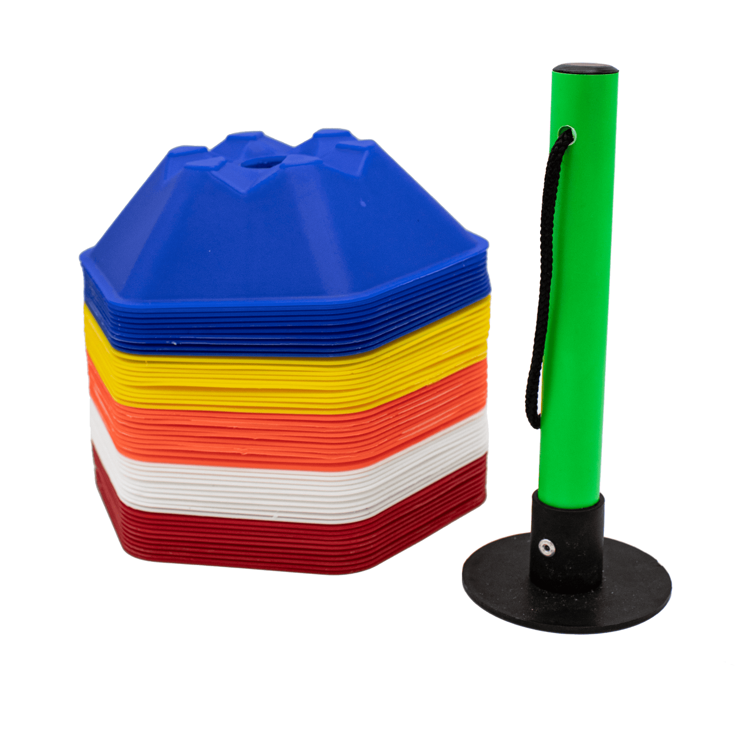 Hexagon Cones for Speed Agility Training  50 Set - Fitness Health