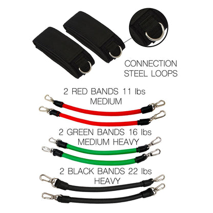 Resistance Band Leg and Glute Training Set - Fitness Health