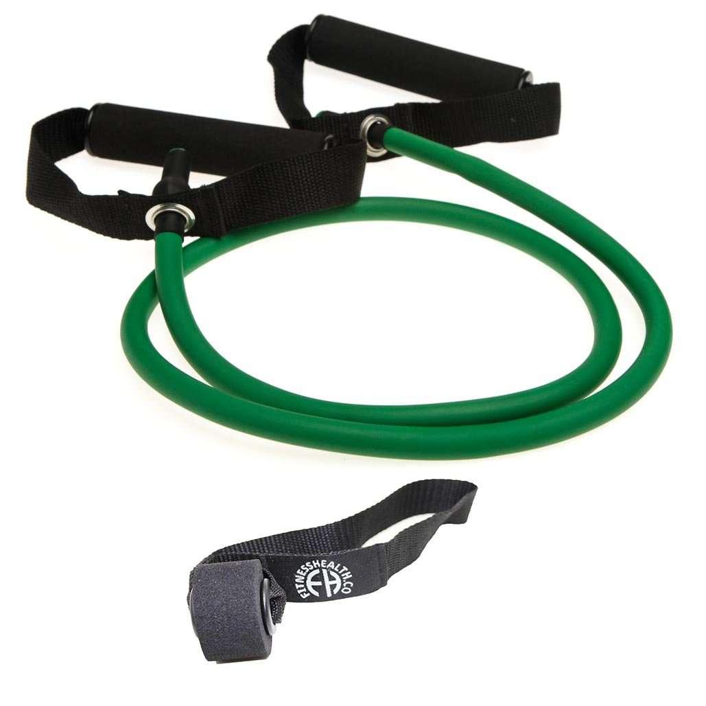 Resistance Exercise Band Medium Heavy with Foam Door Anchor - Fitness Health