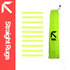 Speed Agility Ladder Flat Markers - 10-Piece 50cm Fluorescent Yellow Non-Slip Training