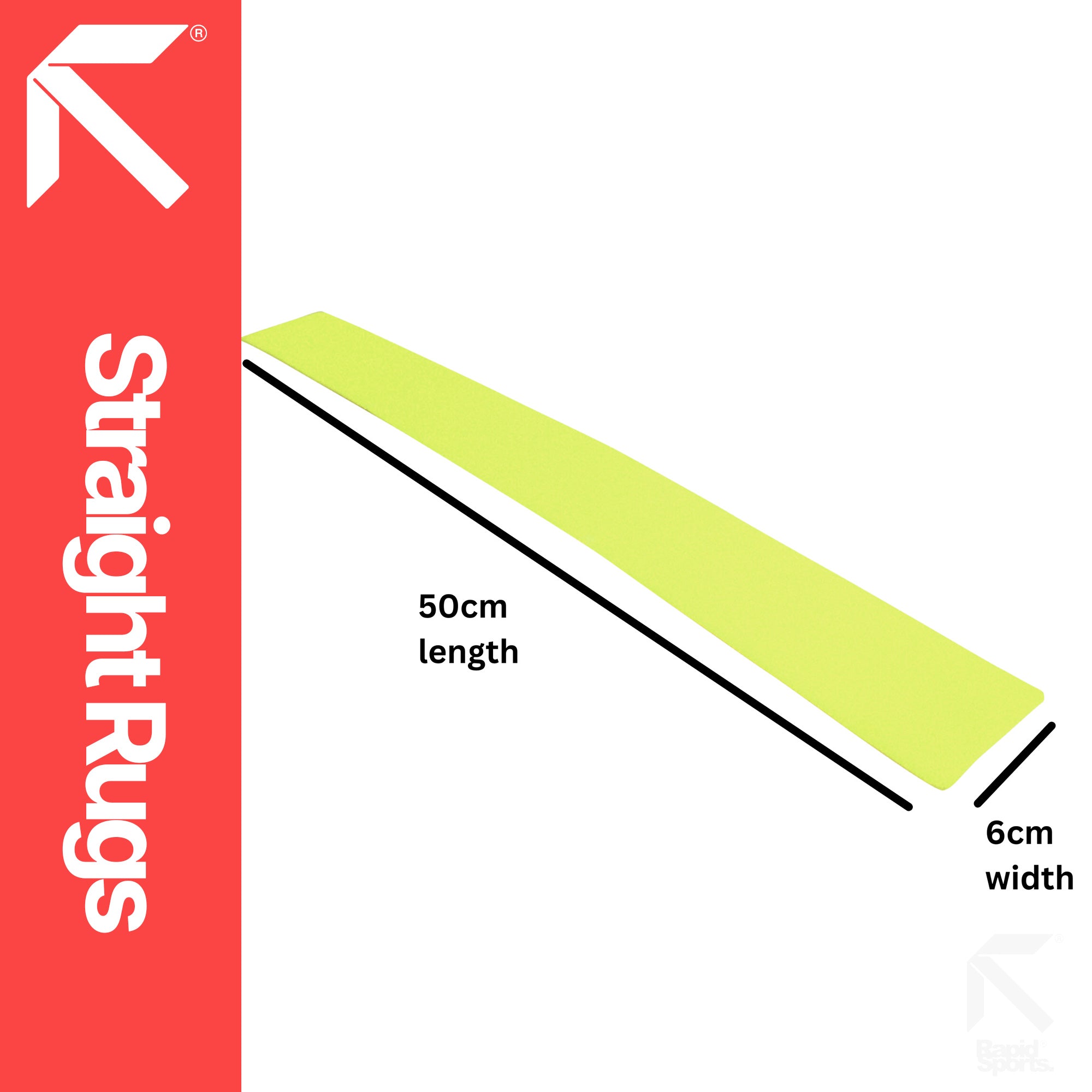 Speed Agility Ladder Flat Markers - 10-Piece 50cm Fluorescent Yellow Non-Slip Training