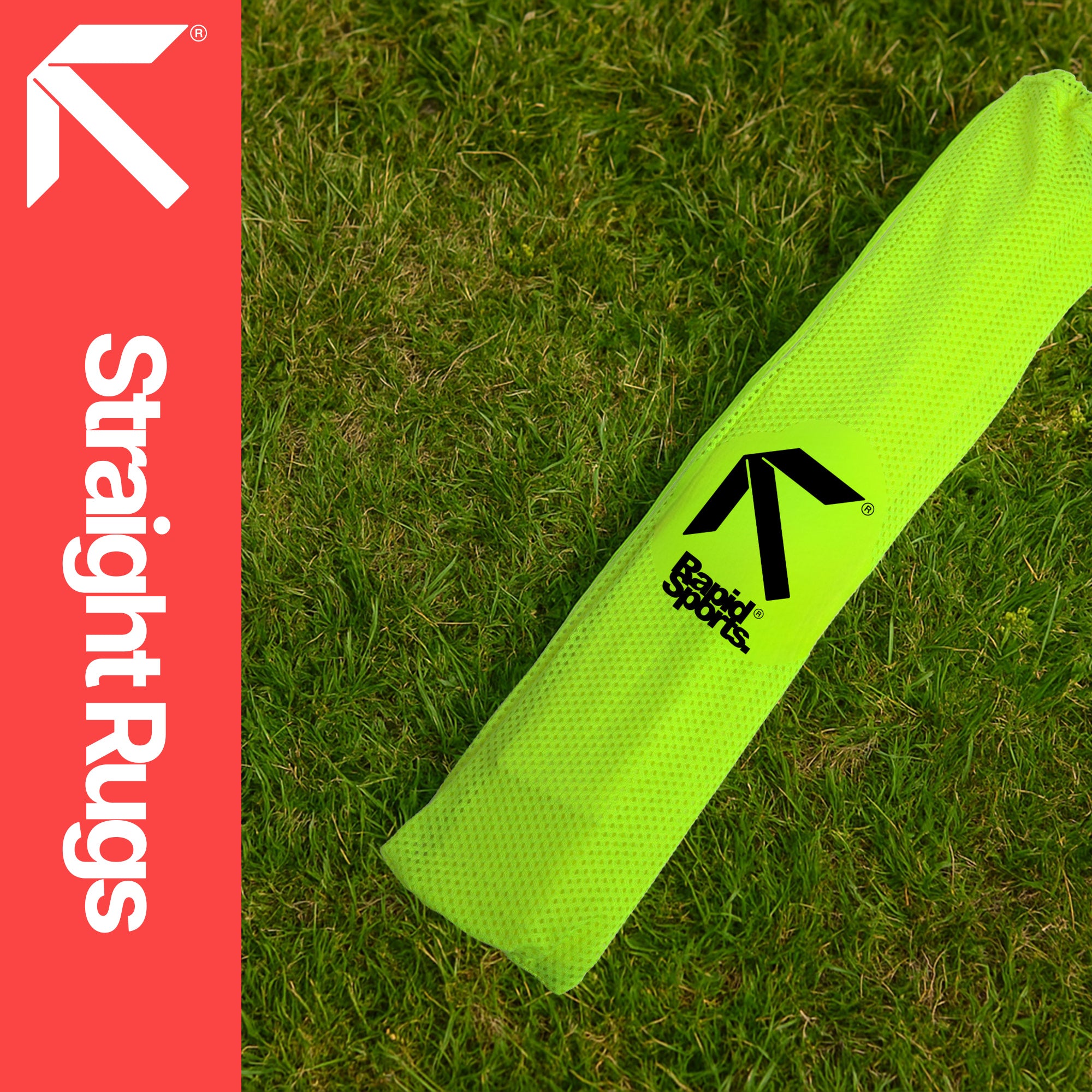 Speed Agility Ladder Flat Markers - 10-Piece 50cm Fluorescent Yellow Non-Slip Training