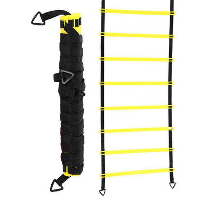 Speed Agility Ladder with Staples and 10 Cones - Fitness Health